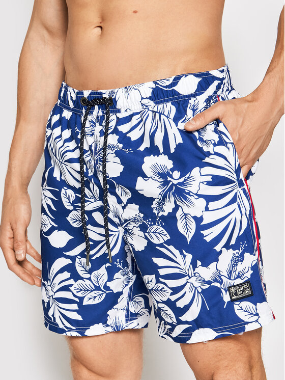 Superdry Pantaloncini da bagno Campus Hawaiian M3010120A Blu Regular Fit •  Modivo.it