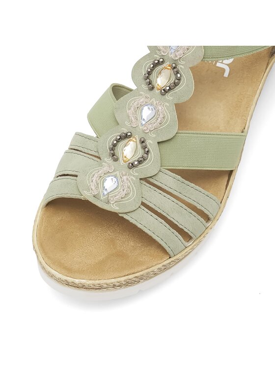 Rieker Rieker Sandalen 619B2-52 Grün