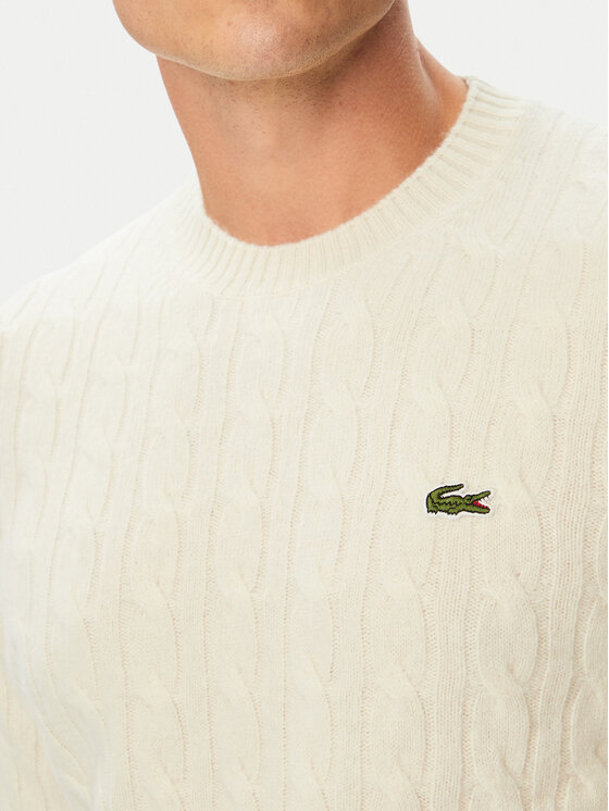 Lacoste Lacoste Sweter AH2924 Beżowy jasny Regular Fit