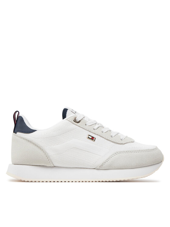 Sneakers Tommy Hilfiger Flag Knit Runner FW0FW07916 Alb