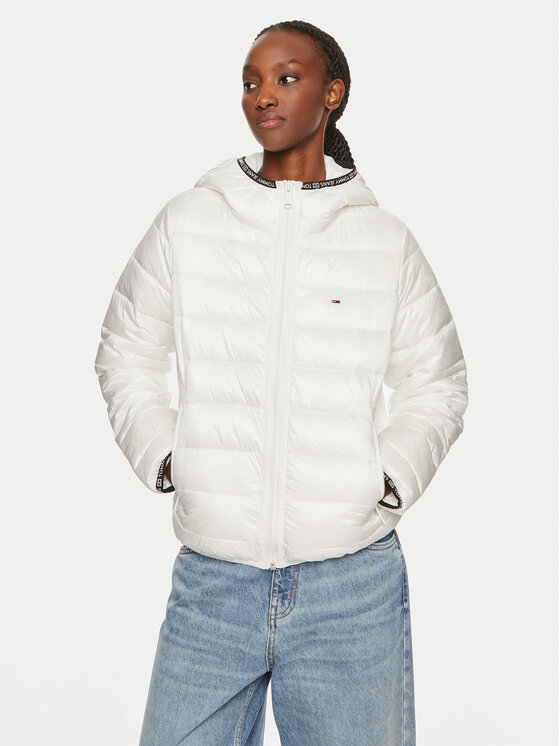 Tommy Jeans Tommy Jeans Geacă de iarnă Tape DW0DW18308 Alb Regular Fit