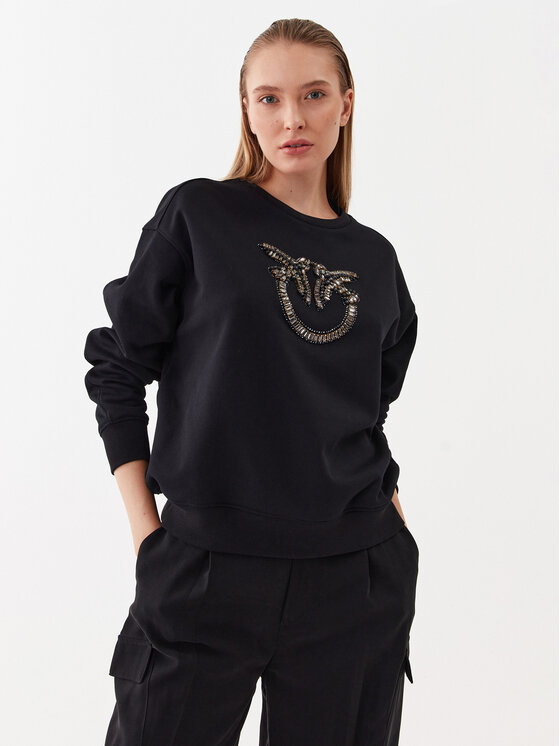 PKO-100534 NELLY BLACK JEWEL LOGO SWEATSHIRT main image 1
