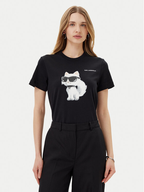 KARL LAGERFELD KARL LAGERFELD Tricou A2W17119 Negru Regular Fit