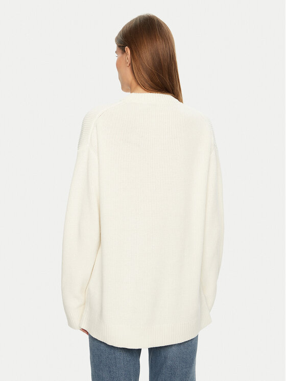 Calvin Klein Jeans Calvin Klein Jeans Πουλόβερ Intrasia J20J224799 Εκρού Relaxed Fit