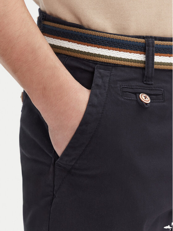 INDICODE INDICODE Szövet rövidnadrág Royce 70-039 Sötétkék Slim Fit