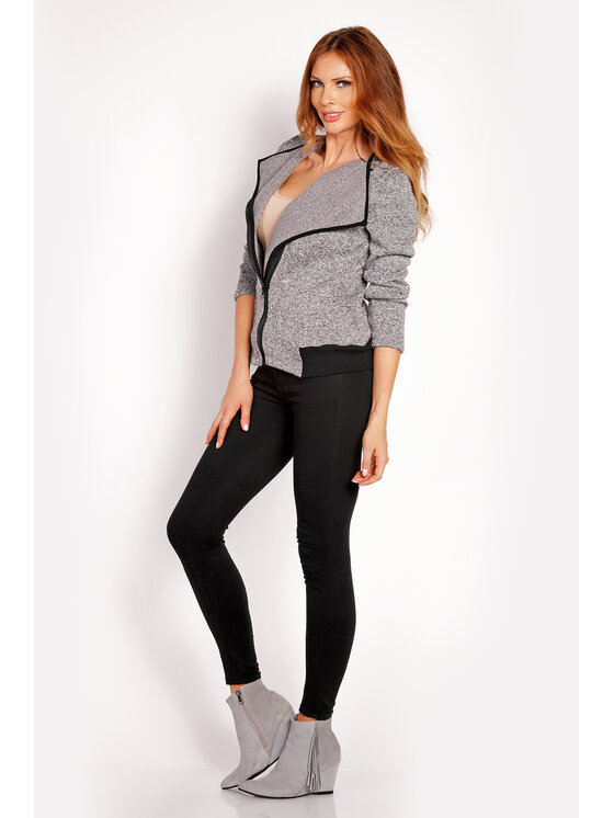 Awama Awama Kurtka damska L007 Szary Basic Fit