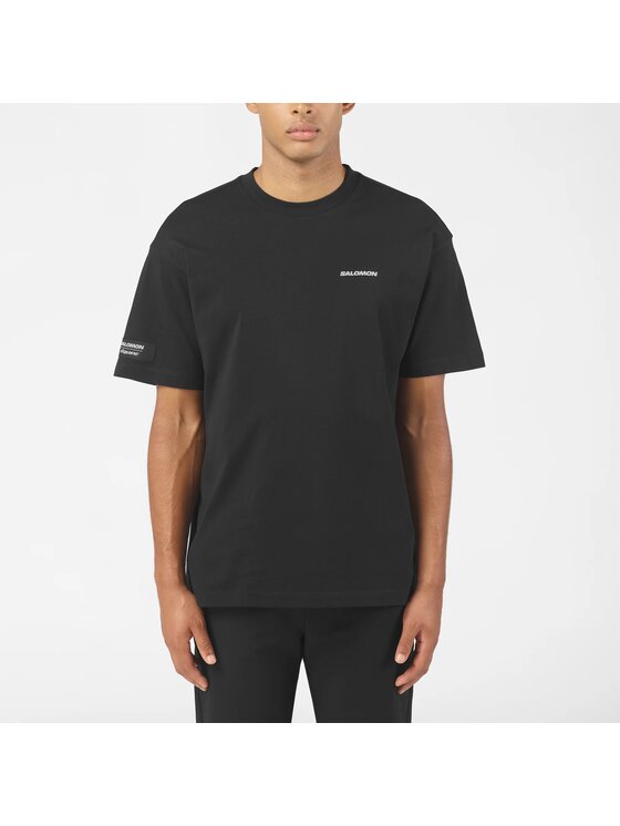 Salomon Salomon T-Shirt EQUIPE RELAXED SS TEE M Czarny Relaxed Fit