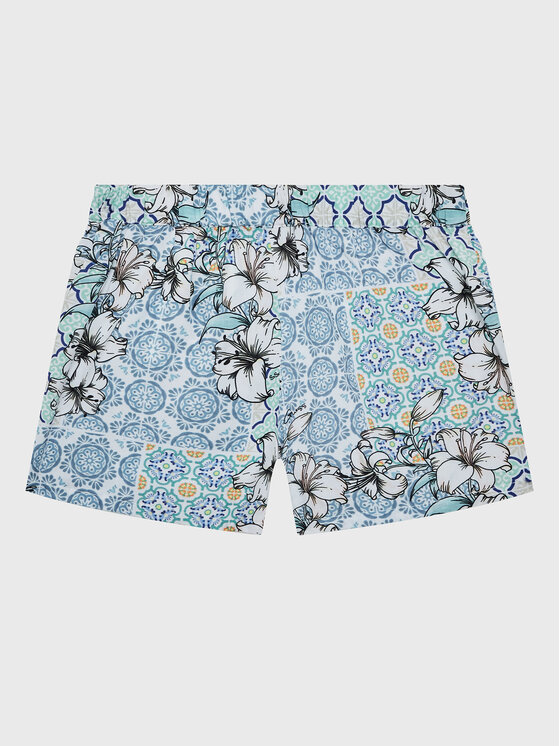 Guess Guess Bavlnené šortky K3GD06 WFBN0 Modrá Relaxed Fit