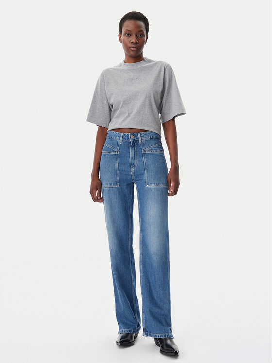BOSS BOSS Blugi 50529919 Albastru Straight Fit