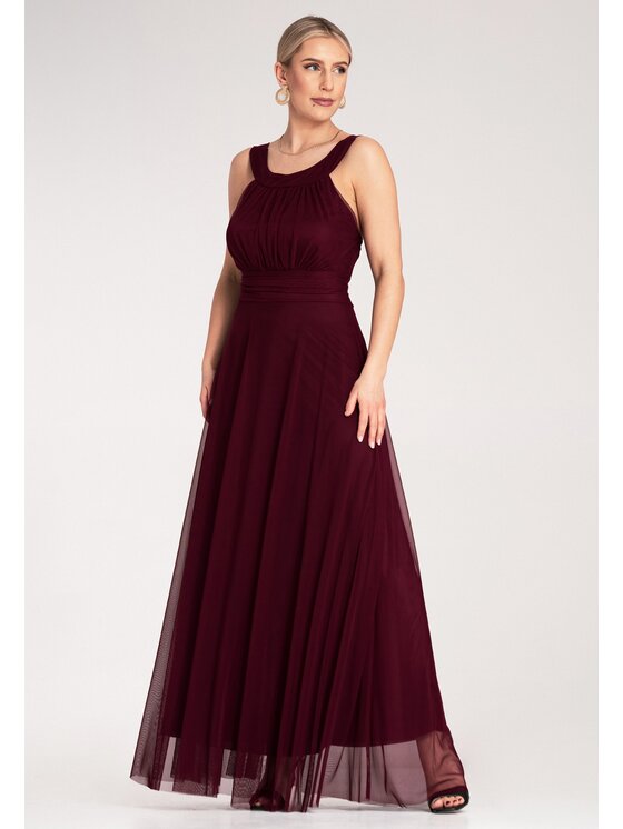 FIGL FIGL Abito da sera M1171 Bordeaux Flared Fit