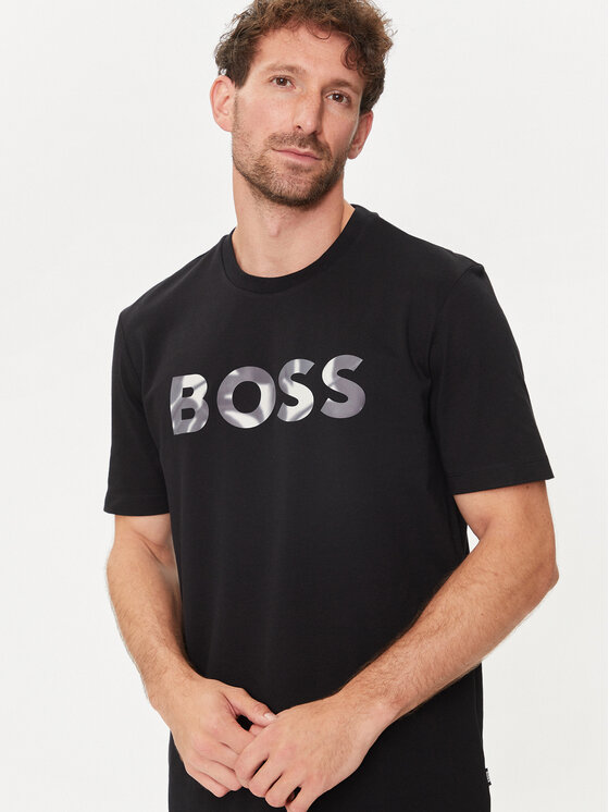 Boss T-krekls Thompson 15 50513382 Melns Regular Fit