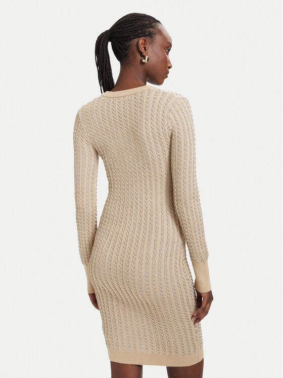 Guess Guess Vestito di maglia W5RK09 Z3KT0 Beige Bodycon Fit