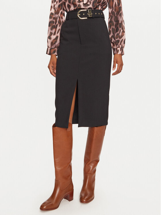Rinascimento Puzdrová sukňa 1000769148738 Čierna Slim Fit