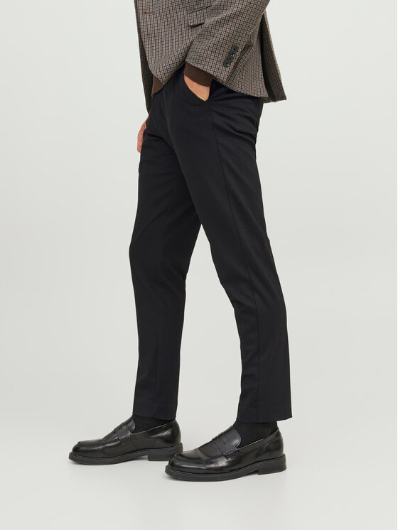 Jack&Jones Jack&Jones Chinos kelnes Marco 12237523 Juoda Slim Fit