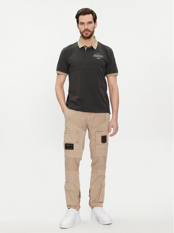 Aeronautica Militare Aeronautica Militare Polo 241PO1756J584 Siva Regular Fit