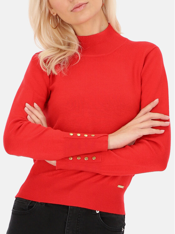L’AF L’AF Sweter Beri Czerwony Regular Fit