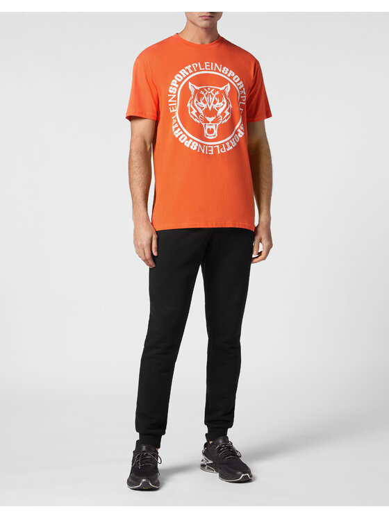 Plein Sport Plein Sport T-Shirt 13053 Pomarańczowy Regular Fit