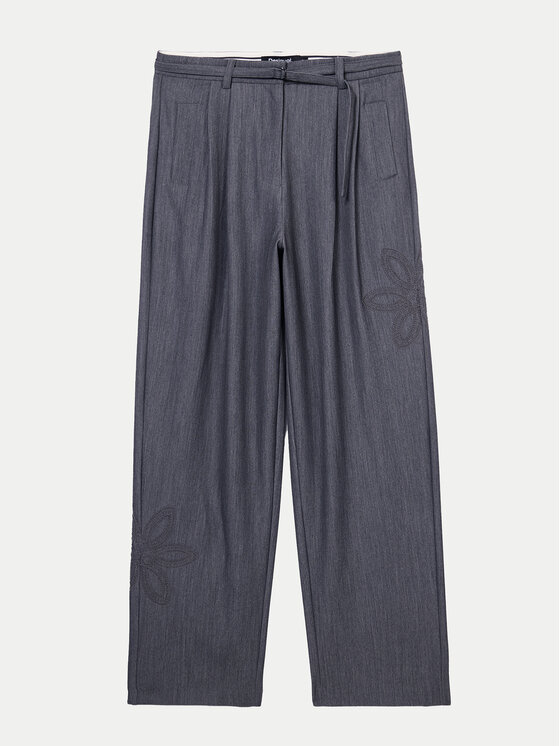 Desigual Desigual Pantaloni di tessuto Rin 24WWPW20 Grigio Loose Fit
