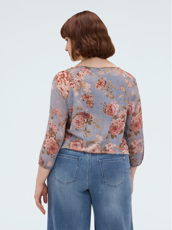 Fiorella Rubino Fiorella Rubino Bluzka 2133T002520N0R4 Turkusowy Boxy Fit