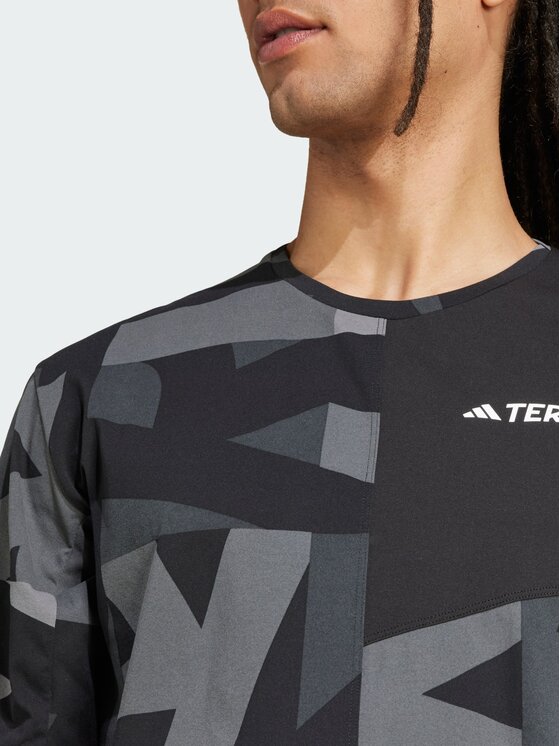 adidas adidas Koszulka techniczna Terrex Multi Climacool Printed Tee Czarny Regular Fit