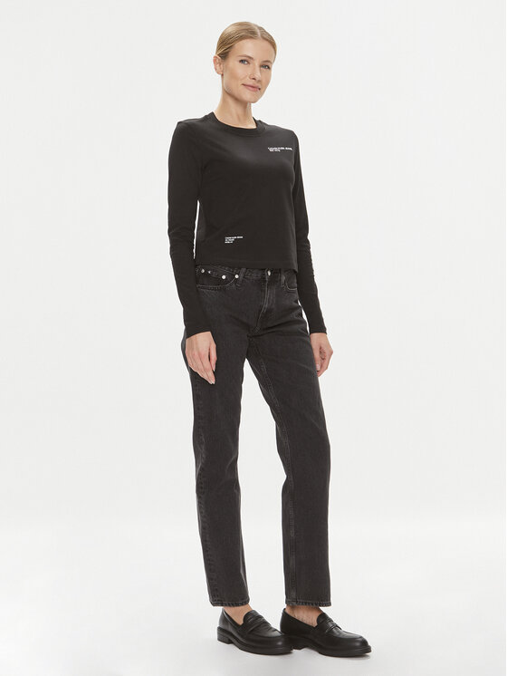 Calvin Klein Jeans Calvin Klein Jeans Traperice J20J222434 Crna Straight Fit