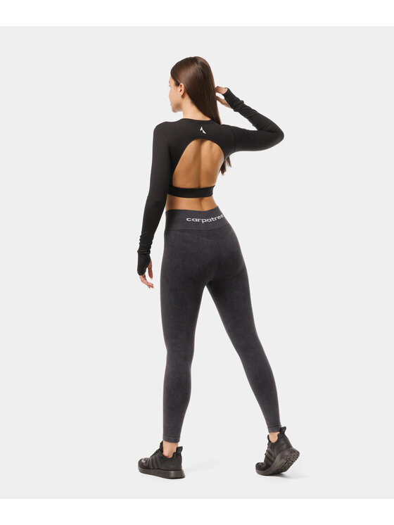 Carpatree Carpatree Top Luna longsleeve Czarny Fitted Fit