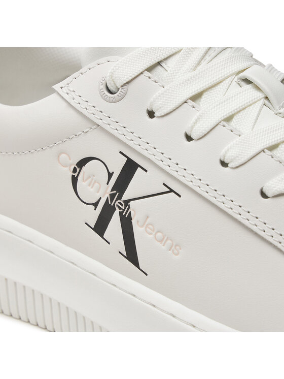 Calvin Klein Jeans Calvin Klein Jeans Snīkeri Chunky Cupsole Mono Lth Wn YW0YW00823 Balts
