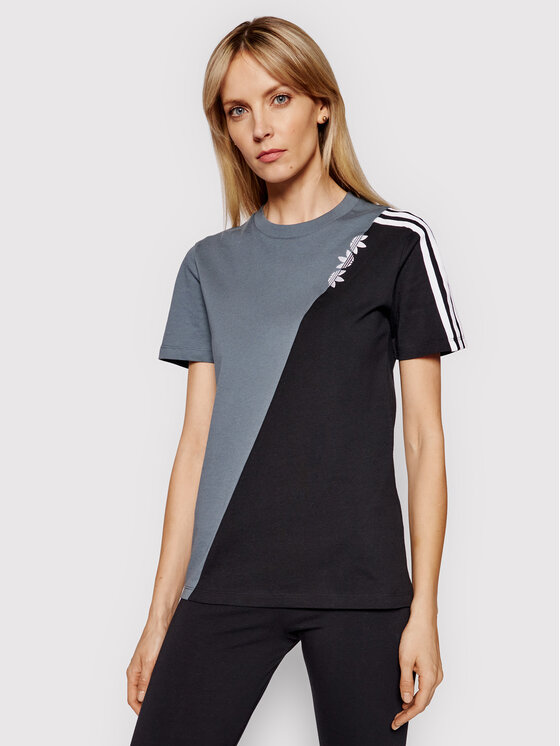 adidas Marškinėliai adicolor Sliced Trefoil GN2827 Spalvota Regular Fit •  Modivo.lt