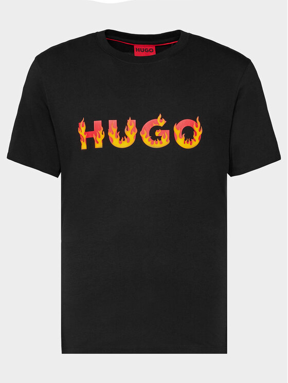 HUGO Hugo T-särk Danda 50504542 Must Regular Fit