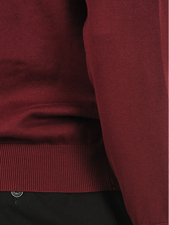 Evenemen Evenemen Sweter Round Neck Claret Bordowy Slim Fit