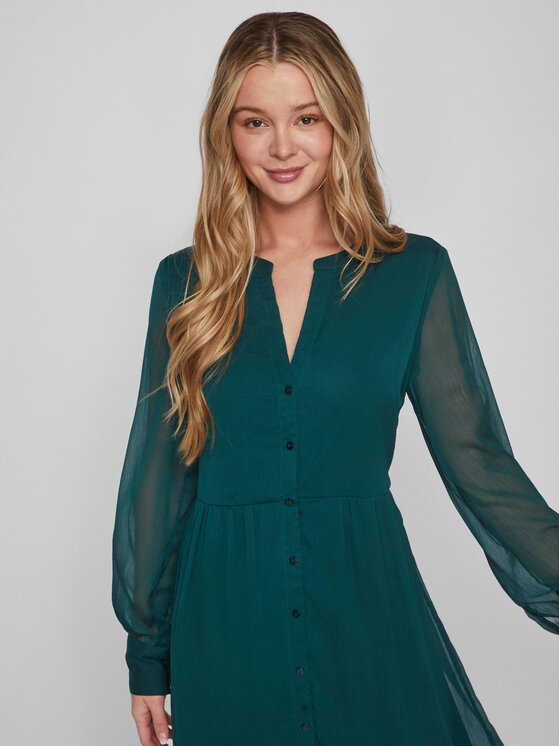 Vila Vila Vestito da giorno Falia 14084475 Verde Regular Fit