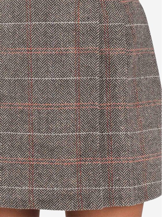 ONLY ONLY Gonna onlricca life check mw skirt Beige Slim Fit