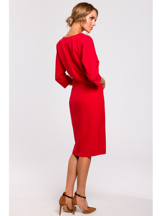 Made of Emotion Made of Emotion Sukienka koktajlowa M464 Czerwony A-Line Fit