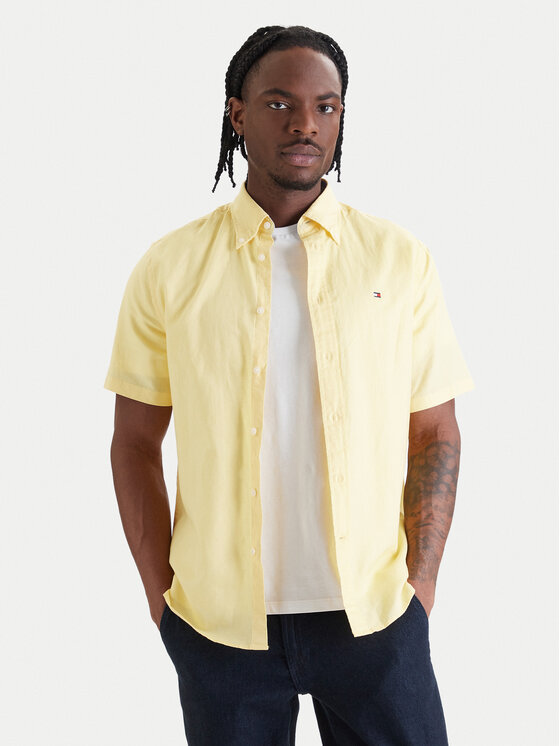 Tommy Hilfiger Tommy Hilfiger Hemd MW0MW42450 Gelb Regular Fit