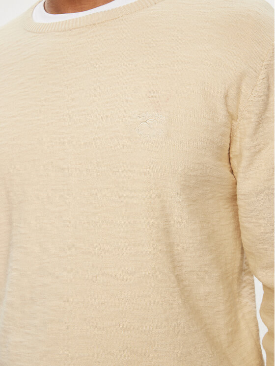 INDICODE INDICODE Sweter Hugolia 30-459 Beżowy Regular Fit