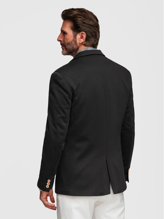 Ombre Ombre Marynarka M170 Czarny Slim Fit