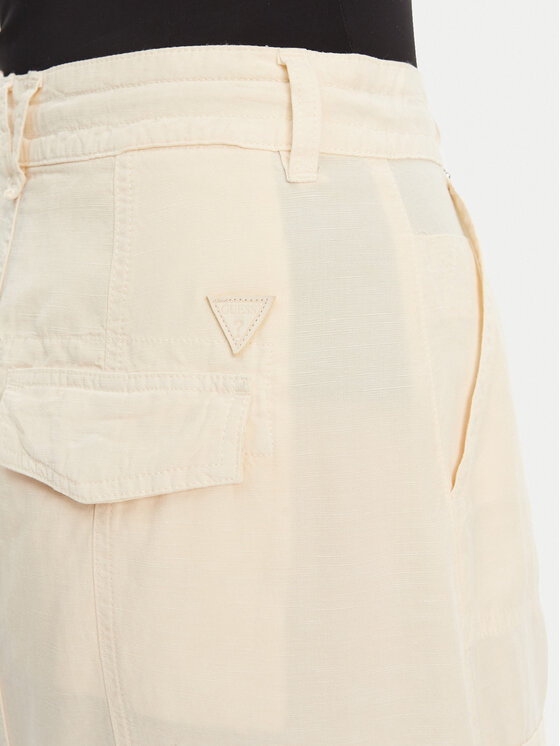 Guess Guess Midi sukně W5GD1H WG8N0 Béžová Regular Fit