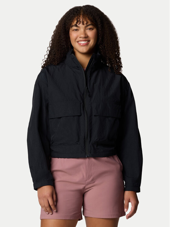 Columbia Columbia Prijelazna jakna Paracutie™ Cropped Cargo Windbreaker 2116571 Crna Regular Fit
