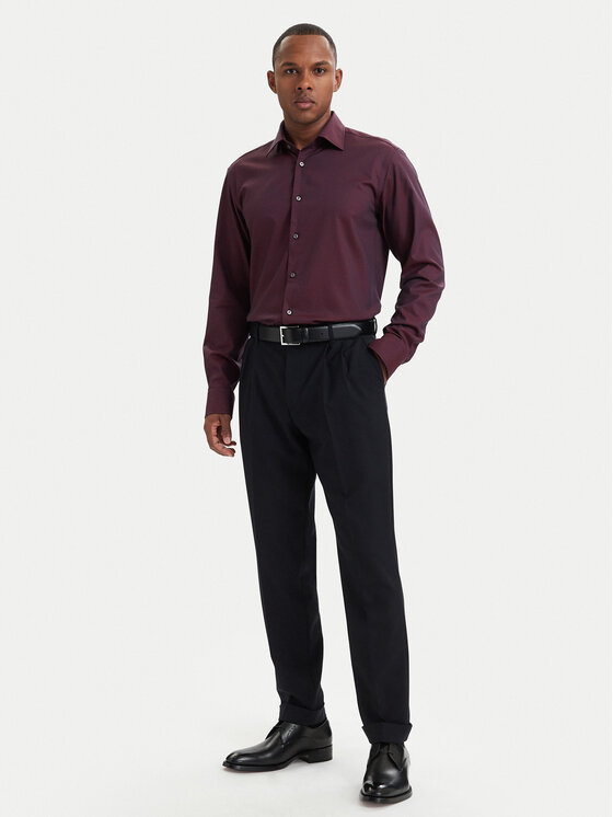 BOSS BOSS Camicia H-Joe 50560583 Bordeaux Regular Fit