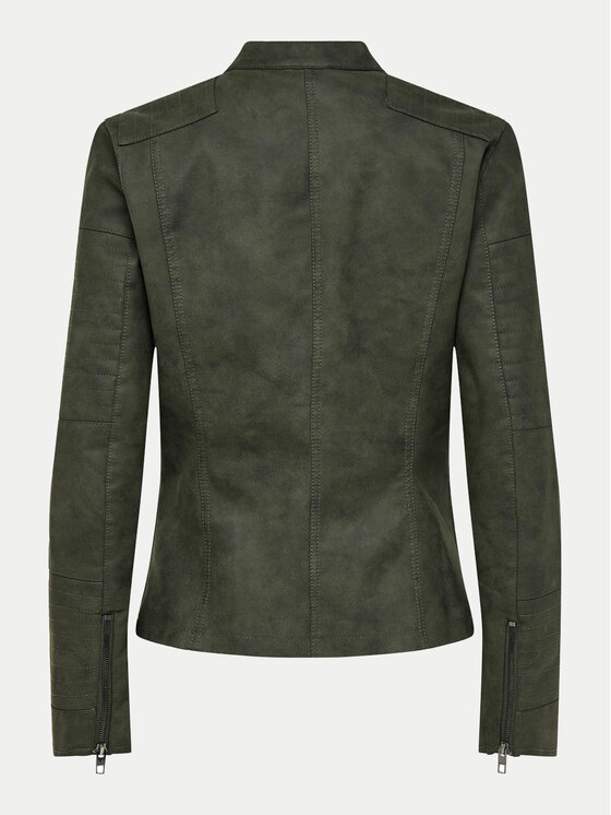 ONLY ONLY Giacca in similpelle Ava 15102997 Verde Regular Fit