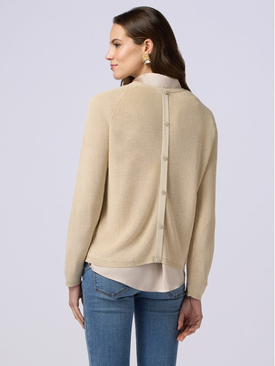 Oltre Oltre Kardigan M064J004790N002 Écru Regular Fit