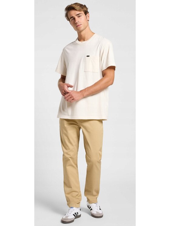 Lee Lee Spodnie materiałowe Slim Chino Beżowy Chino Fit