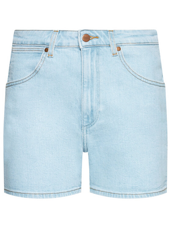 Wrangler Wrangler Szorty jeansowe W22DZH25E 112127804 Błękitny Mom Fit