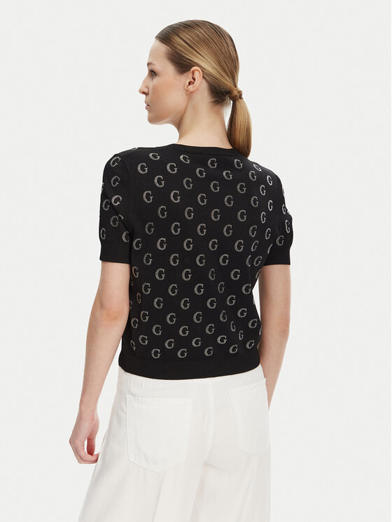 Guess Guess Pulover W5GR05 Z3D60 Negru Regular Fit