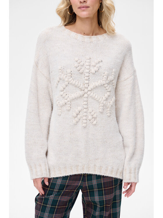 blue shadow blue shadow Sweter Per Écru Regular Fit