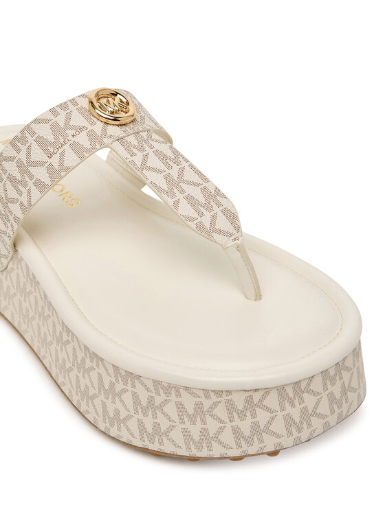 MICHAEL Michael Kors MICHAEL Michael Kors Čības uz pirksta Koya Flip Flap 40R6KOFA2B Écru
