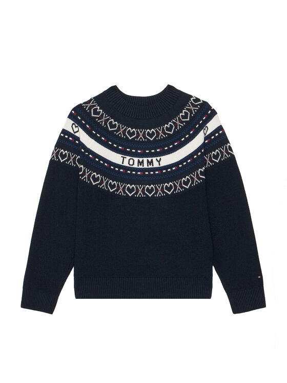 Tommy Hilfiger Tommy Hilfiger Πουλόβερ Intarsia KG0KG09712 Σκούρο μπλε Regular Fit