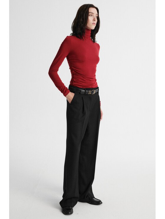 MARI PRETI MARI PRETI Spodnie materiałowe SOLENNE Czarny Slim Fit