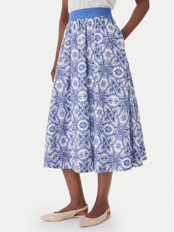 JOOP! Fustă midi Saki2 30102101 Albastru Regular Fit