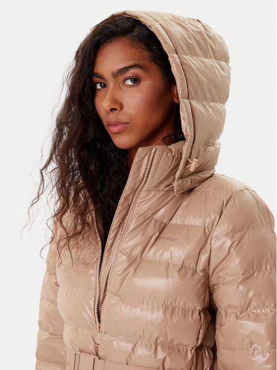 Calvin Klein Calvin Klein Télikabát LV044D543G Bézs Slim Fit